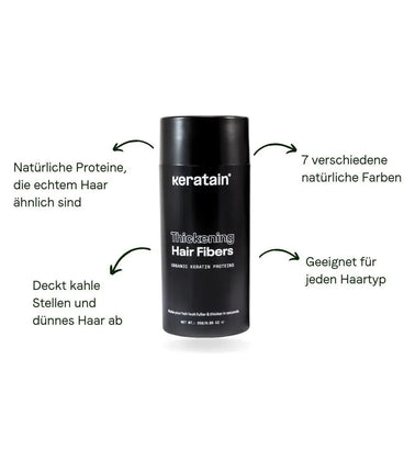 Keratain Streuhaar - Mittlelbraun (25 gr)