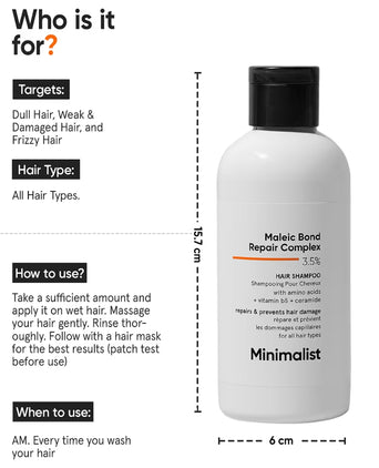 Minimalist Maleic Bond Repair Complex 3.5% Repair Shampoo