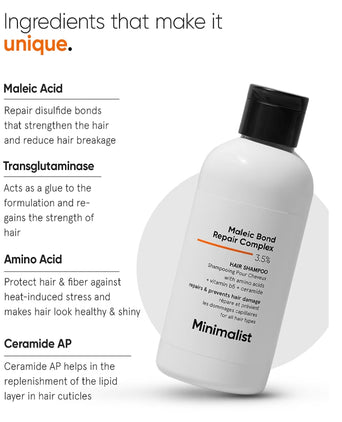 Minimalist Maleic Bond Repair Complex 3.5% Repair Shampoo