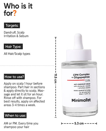 Minimalist CPH Complex + Oligopeptide 0.8% Anti-Schuppen Kopfhaut Serum